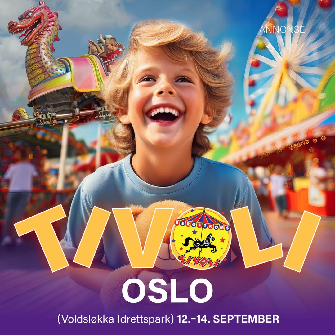 Annonse for Bergströms tivoli av Honeybeedesign